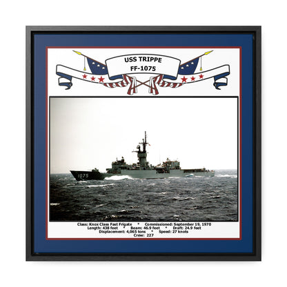 USS Trippe FF-1075 Navy Floating Frame Photo Front View