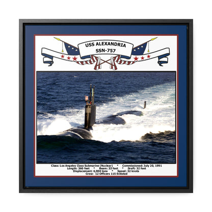 USS Alexandria SSN-757 Navy Floating Frame Photo Front View