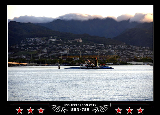 USS Jefferson City SSN-759 Canvas Photo Print