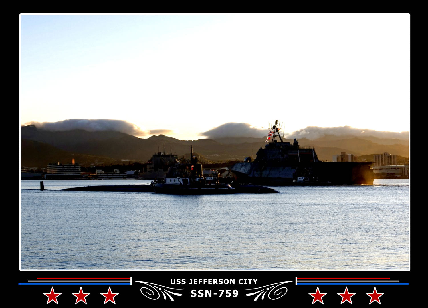 USS Jefferson City SSN-759 Canvas Photo Print