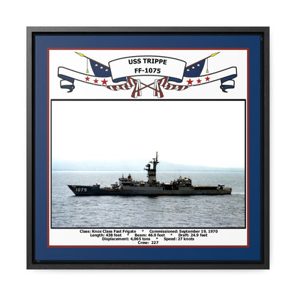 USS Trippe FF-1075 Navy Floating Frame Photo Front View
