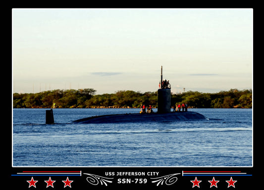 USS Jefferson City SSN-759 Canvas Photo Print