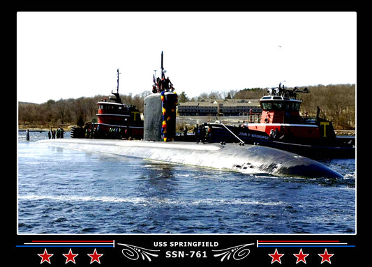 USS Springfield SSN-761 Canvas Photo Print
