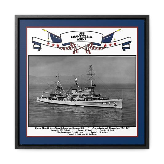 USS Chanticleer ASR-7 Navy Floating Frame Photo Front View