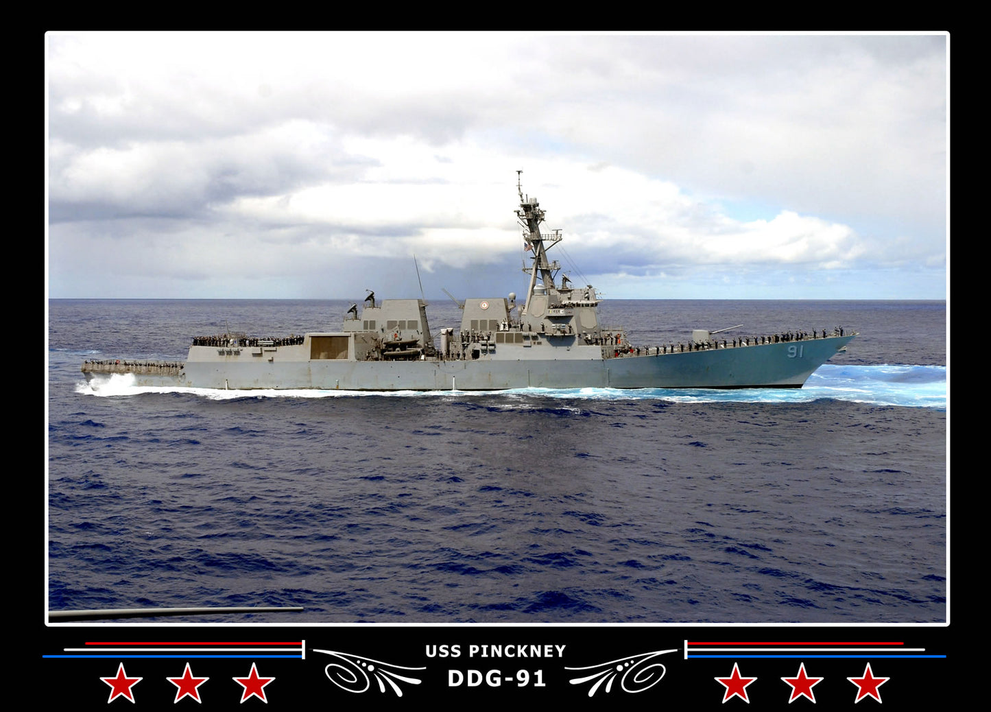 USS Pinckney DDG-91 Canvas Photo Print