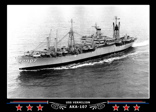 USS Vermilion AKA107 Canvas Photo Print