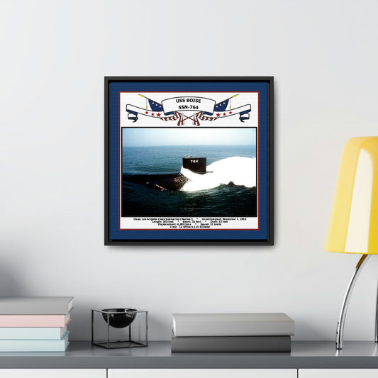USS Boise SSN-764 Navy Floating Frame Photo Desk View