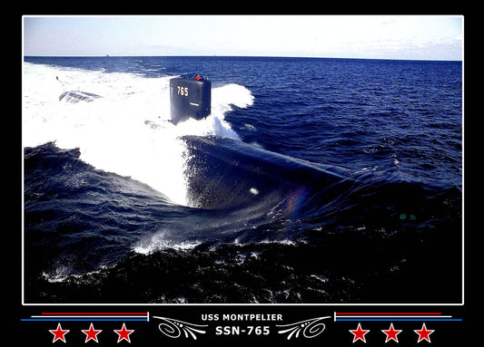 USS Montpelier SSN-765 Canvas Photo Print