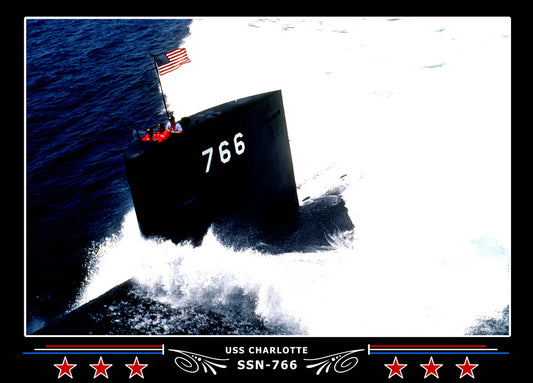 USS Charlotte SSN-766 Canvas Photo Print