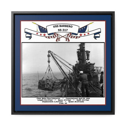 USS Barbero SS-317 Navy Floating Frame Photo Front View