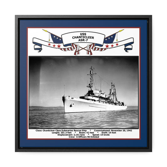 USS Chanticleer ASR-7 Navy Floating Frame Photo Front View