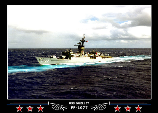 USS Ouellet FF-1077 Canvas Photo Print