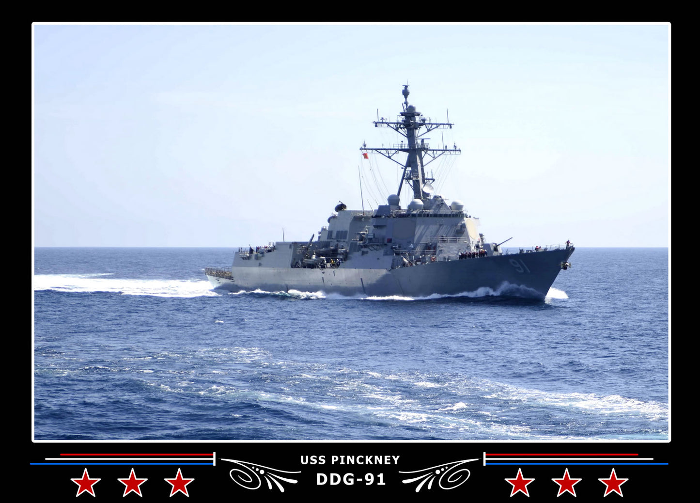 USS Pinckney DDG-91 Canvas Photo Print