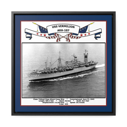 USS Vermilion AKA-107 Navy Floating Frame Photo Front View