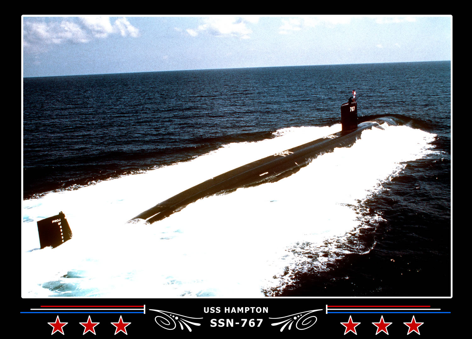 USS Hampton SSN-767 Canvas Photo Print