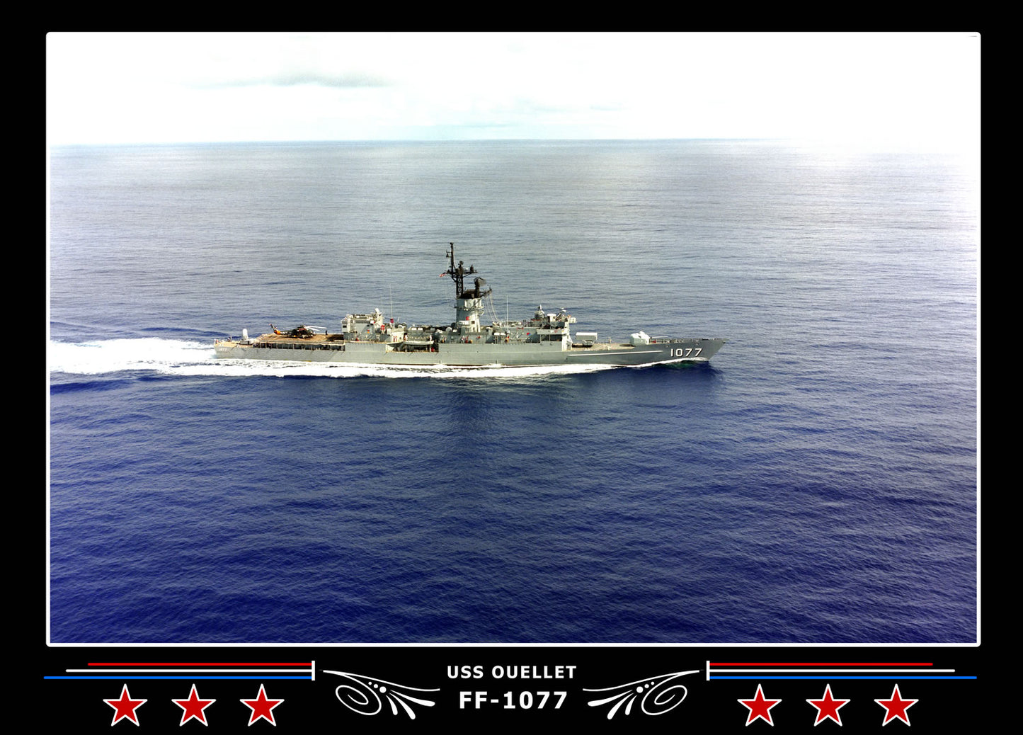 USS Ouellet FF-1077 Canvas Photo Print