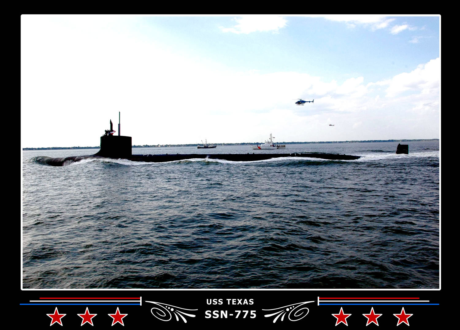 USS Texas SSN-775 Canvas Photo Print