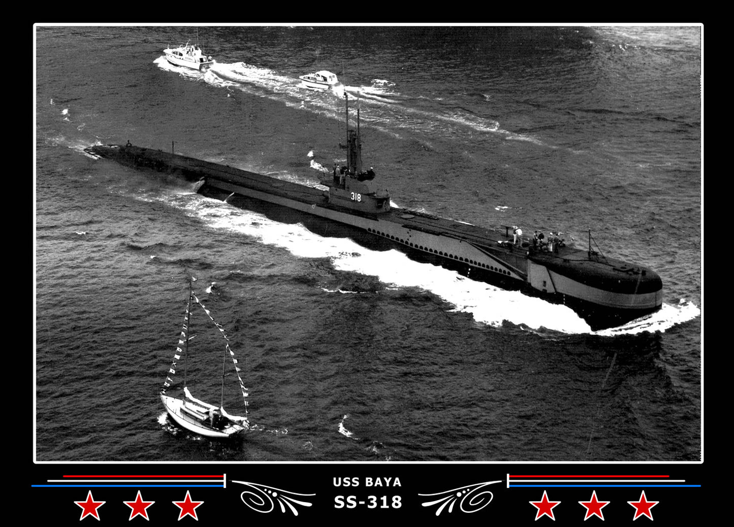 USS Baya SS-318 Canvas Photo Print