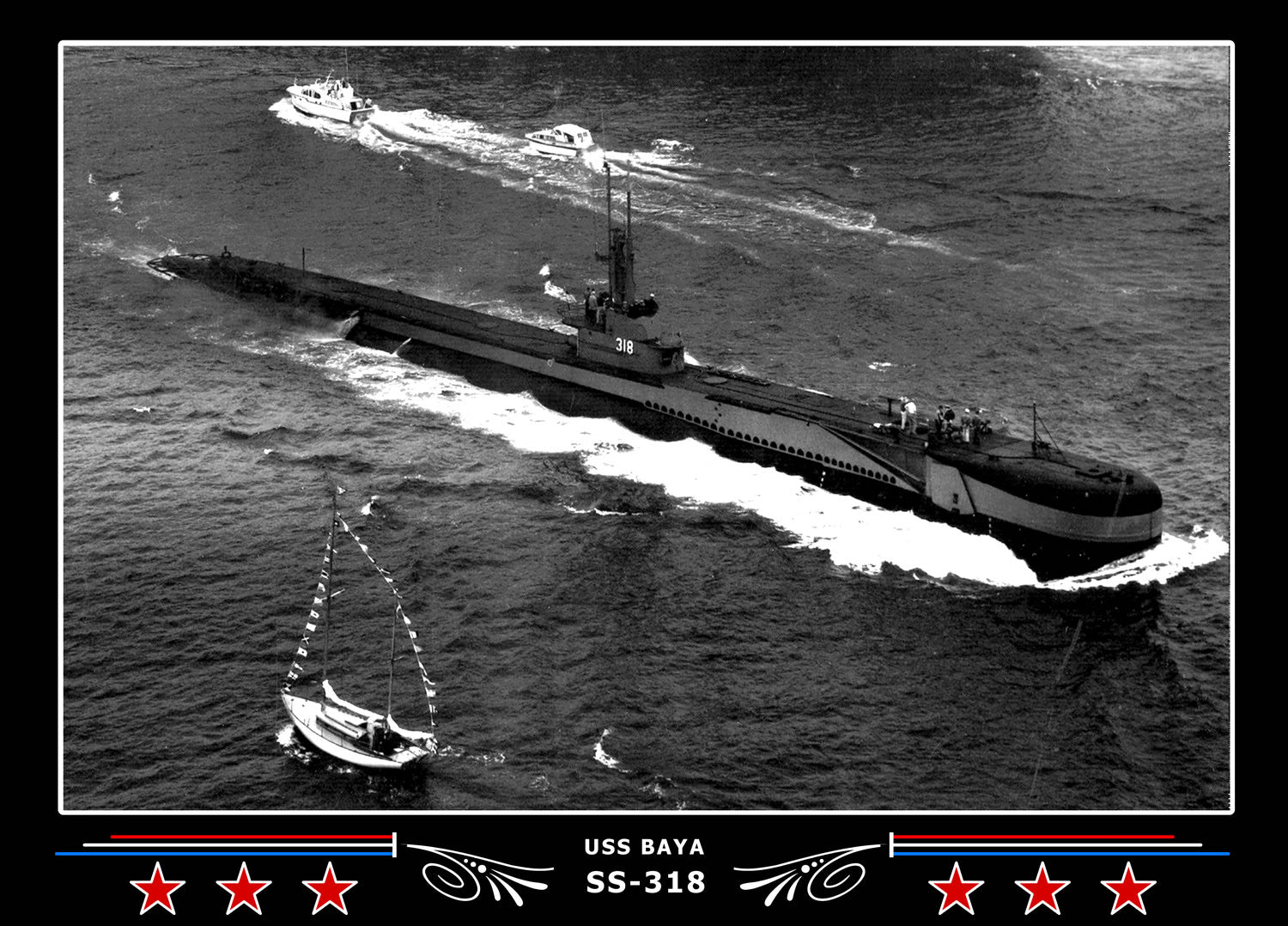 USS Baya SS-318 Canvas Photo Print