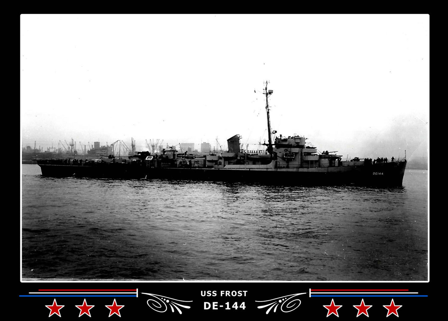 USS Frost DE-144 Canvas Photo Print