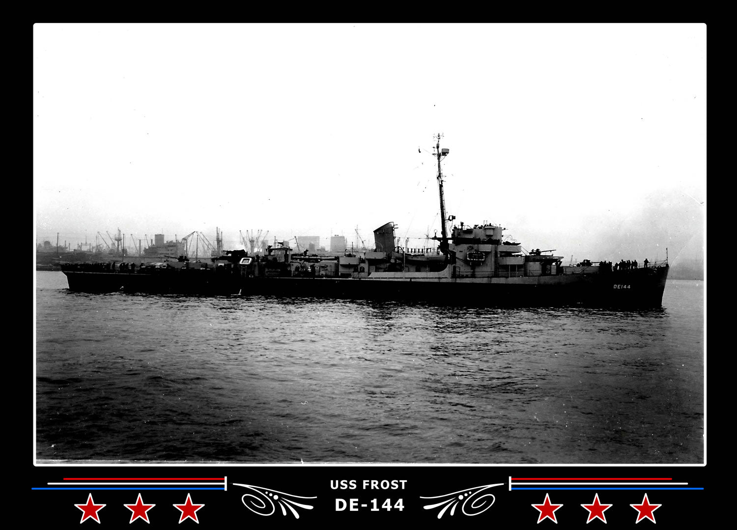 USS Frost DE-144 Canvas Photo Print