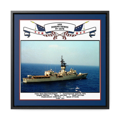 USS Joseph Hewes FF-1078 Navy Floating Frame Photo Front View
