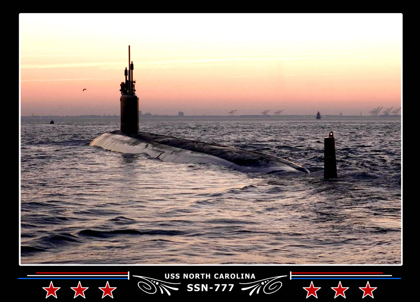 USS North Carolina SSN-777 Canvas Photo Print