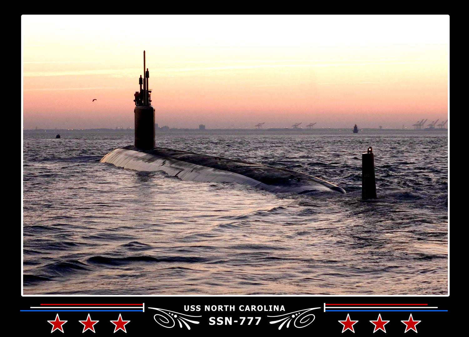 USS North Carolina SSN-777 Canvas Photo Print