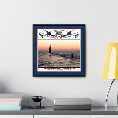 USS North Carolina SSN-777 Navy Floating Frame Photo Desk View