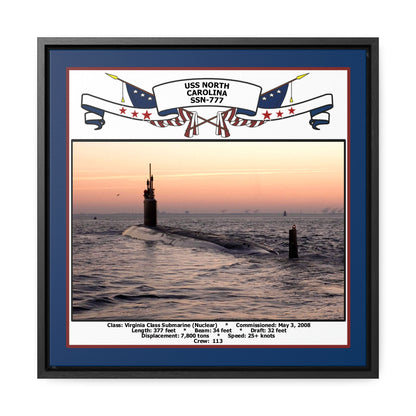 USS North Carolina SSN-777 Navy Floating Frame Photo Front View