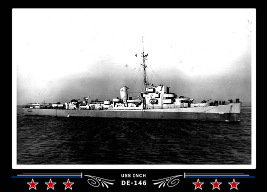 USS Inch DE-146 Canvas Photo Print