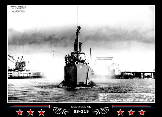 USS Becuna SS-319 Canvas Photo Print