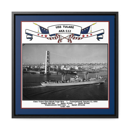 USS Tulare AKA-112 Navy Floating Frame Photo Front View