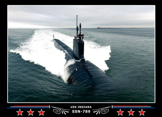 USS Indiana SSN-789 Canvas Photo Print