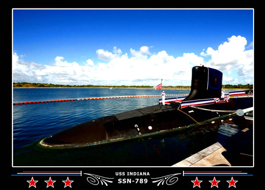 USS Indiana SSN-789 Canvas Photo Print