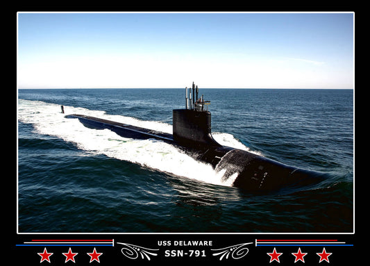 USS Delaware SSN-791 Canvas Photo Print