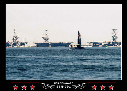 USS Delaware SSN-791 Canvas Photo Print