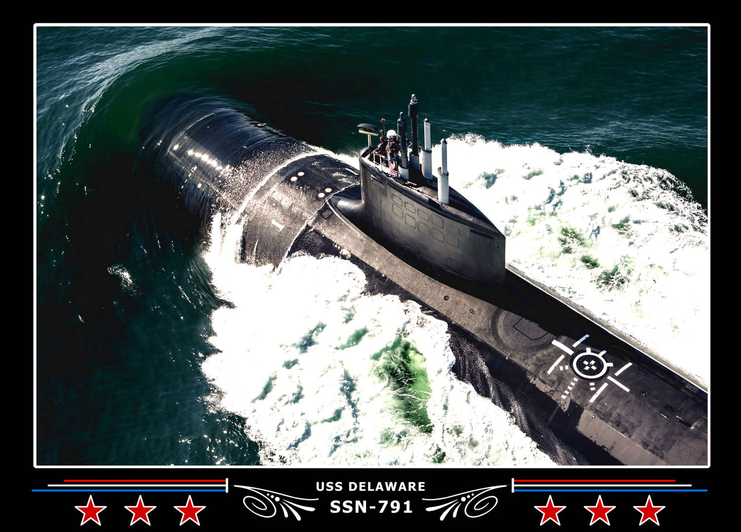 USS Delaware SSN-791 Canvas Photo Print