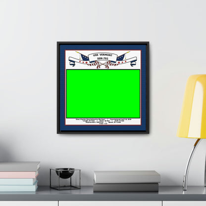 USS Vermont SSN-792 Navy Floating Frame Photo Desk View
