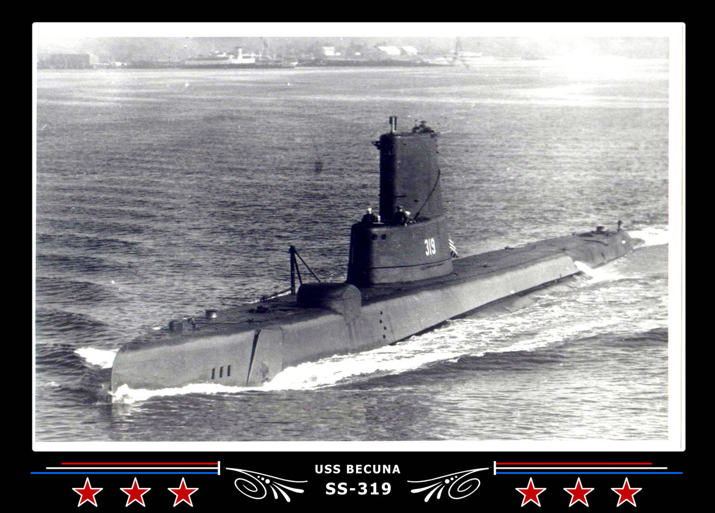 USS Becuna SS-319 Canvas Photo Print