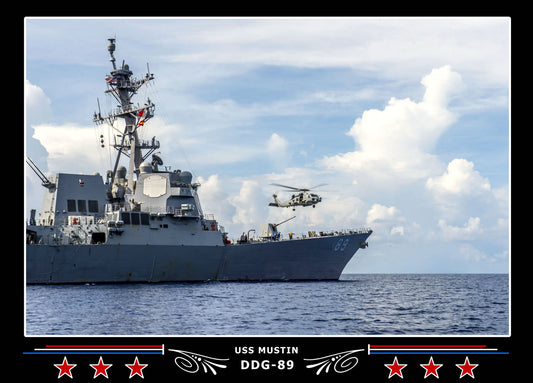 USS Mustin DDG-89 Canvas Photo Print