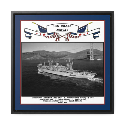 USS Tulare AKA-112 Navy Floating Frame Photo Front View