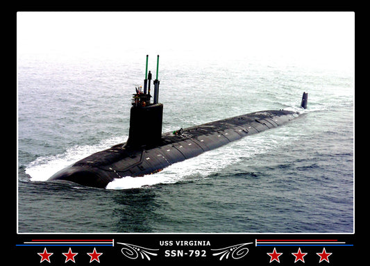 USS Virginia SSN-792 Canvas Photo Print