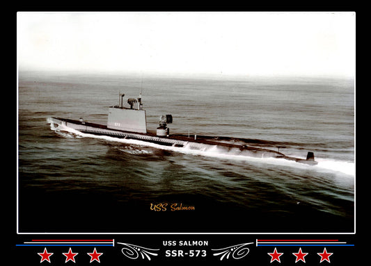 USS Salmon SSR-573 Canvas Photo Print