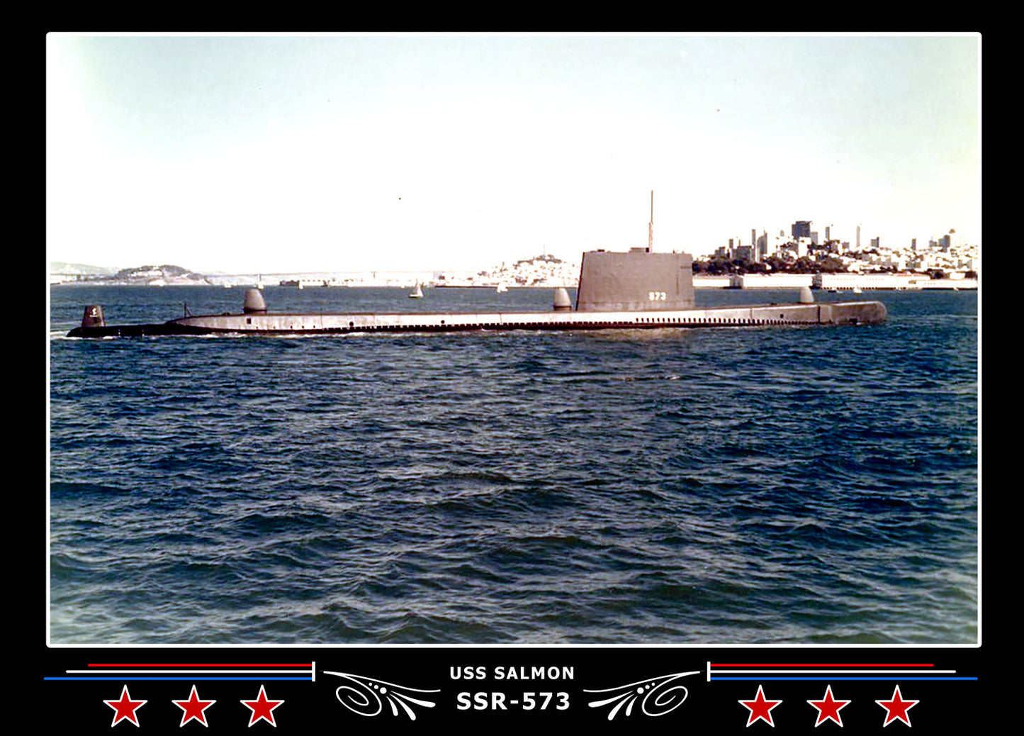 USS Salmon SSR-573 Canvas Photo Print