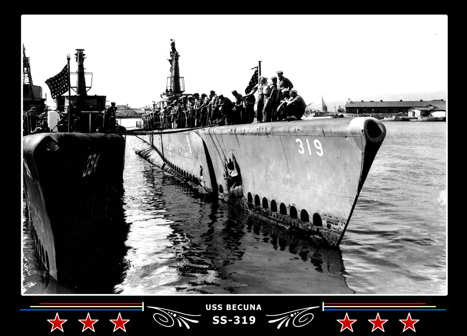 USS Becuna SS-319 Canvas Photo Print