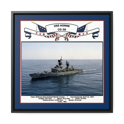 USS Horne CG-30 Navy Floating Frame Photo Front View