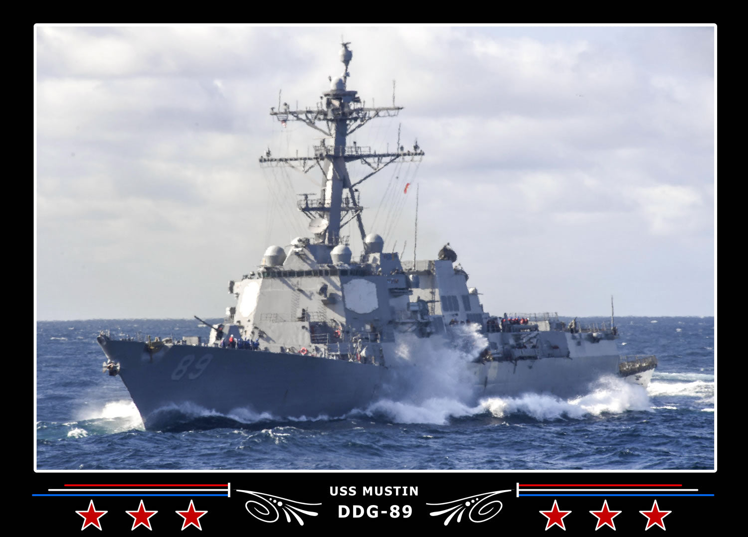USS Mustin DDG-89 Canvas Photo Print