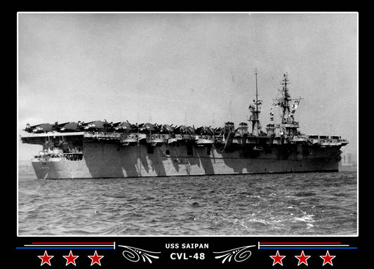 USS Saipan CVL-48 Canvas Photo Print
