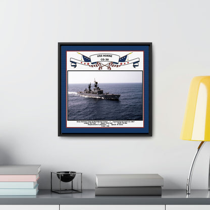 USS Horne CG-30 Navy Floating Frame Photo Desk View